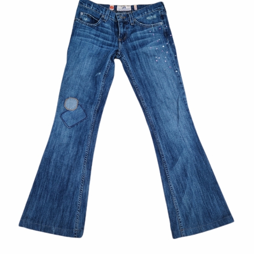Rare vintage y2k Juicy Couture patchwork jeans flare size 25